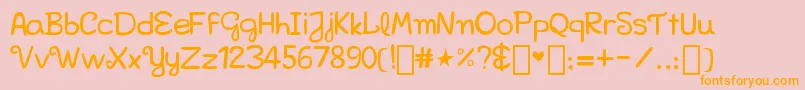Bellakfont Font – Orange Fonts on Pink Background