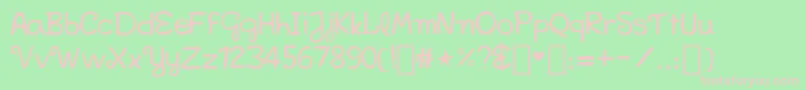 Bellakfont Font – Pink Fonts on Green Background