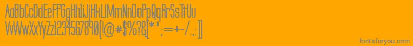 フォントLabtopSecundoBold – オレンジの背景に灰色の文字