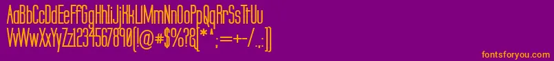 Fonte LabtopSecundoBold – fontes laranjas em um fundo violeta