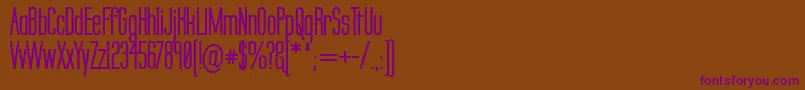 LabtopSecundoBold-fontti – violetit fontit ruskealla taustalla