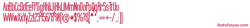 フォントLabtopSecundoBold – 白い背景に赤い文字