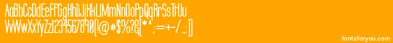 LabtopSecundoBold-Schriftart – Weiße Schriften auf orangefarbenem Hintergrund