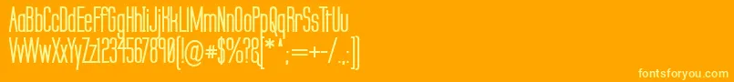 Fonte LabtopSecundoBold – fontes amarelas em um fundo laranja