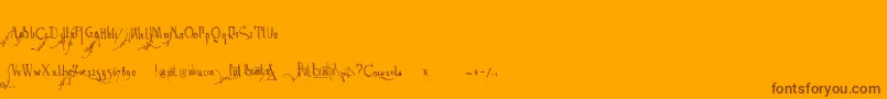 Spijker08Bold Font – Brown Fonts on Orange Background