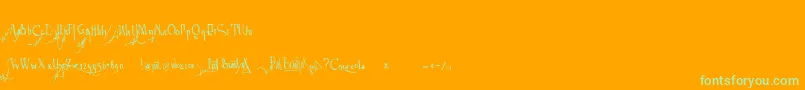 Spijker08Bold Font – Green Fonts on Orange Background