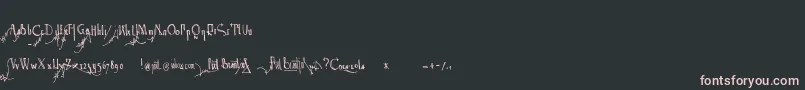 Spijker08Bold Font – Pink Fonts on Black Background