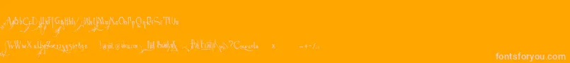 Spijker08Bold Font – Pink Fonts on Orange Background