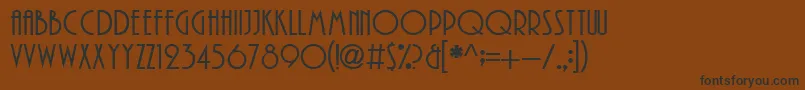 Police PlayRus – polices noires sur fond brun