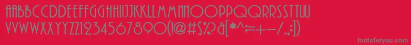 PlayRus Font – Gray Fonts on Red Background