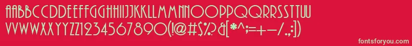 フォントPlayRus – 赤い背景に緑の文字