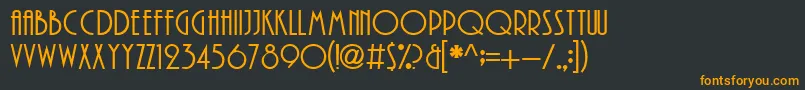 PlayRus Font – Orange Fonts on Black Background