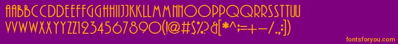 PlayRus Font – Orange Fonts on Purple Background
