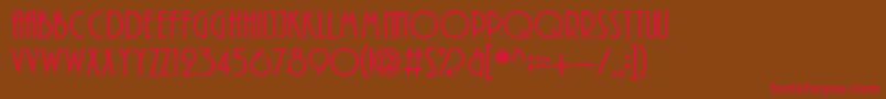 PlayRus Font – Red Fonts on Brown Background