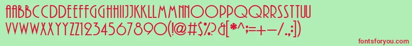 PlayRus Font – Red Fonts on Green Background