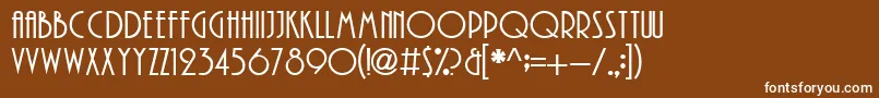 フォントPlayRus – 茶色の背景に白い文字