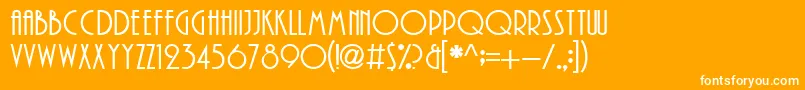 PlayRus Font – White Fonts on Orange Background