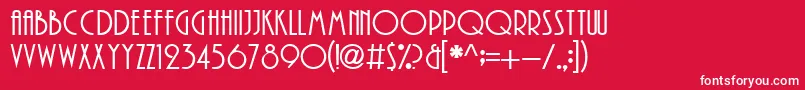 PlayRus Font – White Fonts on Red Background