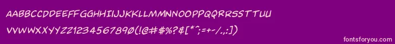 Dominomaskrotal Font – Pink Fonts on Purple Background