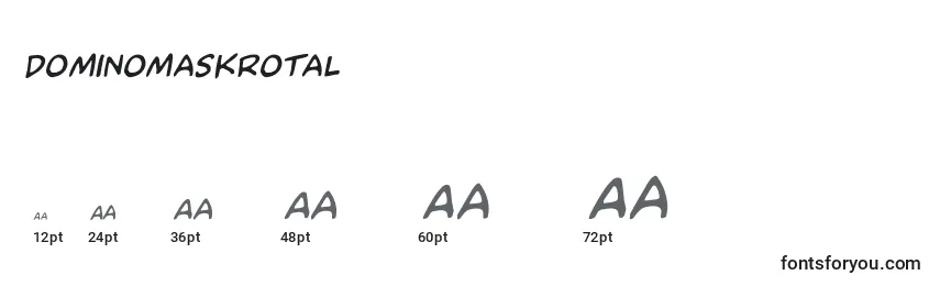 Dominomaskrotal Font Sizes