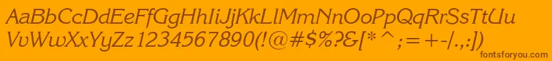 Karinai Font – Brown Fonts on Orange Background