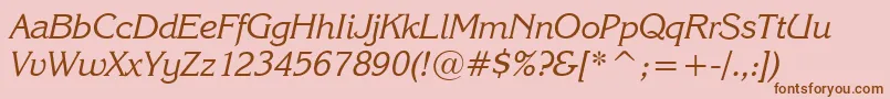 Шрифт Karinai – коричневые шрифты на розовом фоне