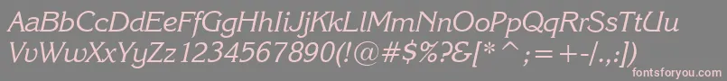 Шрифт Karinai – розовые шрифты на сером фоне
