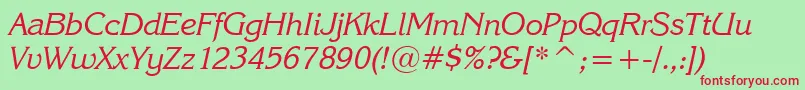 Karinai Font – Red Fonts on Green Background