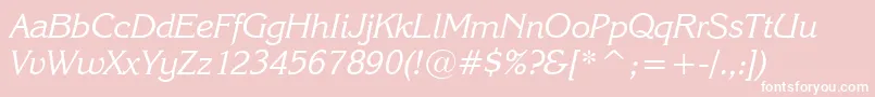 Шрифт Karinai – белые шрифты на розовом фоне
