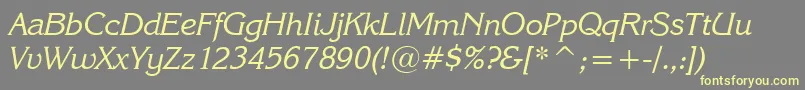 Шрифт Karinai – жёлтые шрифты на сером фоне