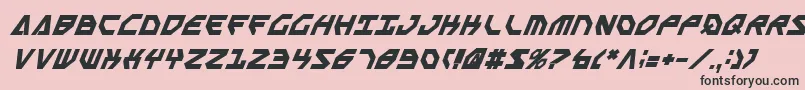 フォントSscriptv2bi – ピンクの背景に黒い文字