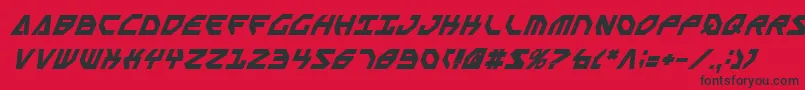 Fonte Sscriptv2bi – fontes pretas em um fundo vermelho