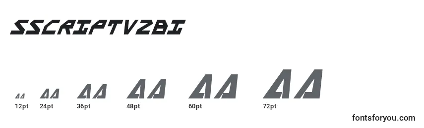 Größen der Schriftart Sscriptv2bi