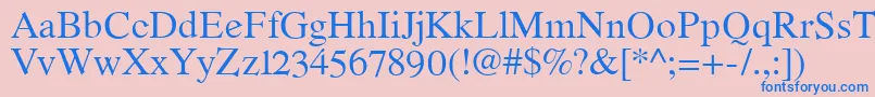 RomandeadfstdRegular Font – Blue Fonts on Pink Background