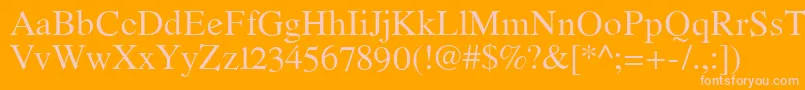 RomandeadfstdRegular Font – Pink Fonts on Orange Background