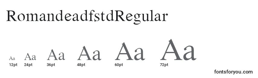 Размеры шрифта RomandeadfstdRegular (105507)