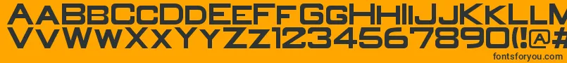Weitere Informationen zur OldR-Schriftart OldR-Schriftart – Schwarze Schriften auf orangefarbenem Hintergrund