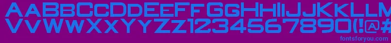 Police OldR – polices bleues sur fond violet