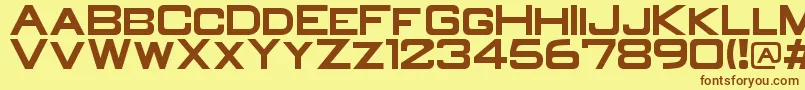OldR Font – Brown Fonts on Yellow Background