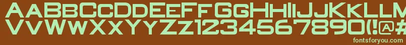 OldR-fontti – vihreät fontit ruskealla taustalla