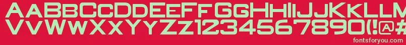OldR Font – Green Fonts on Red Background