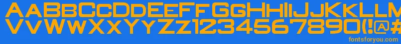 OldR Font – Orange Fonts on Blue Background