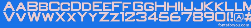 OldR Font – Pink Fonts on Blue Background