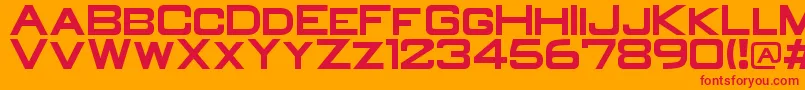 フォントOldR – オレンジの背景に赤い文字