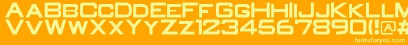 OldR Font – Yellow Fonts on Orange Background
