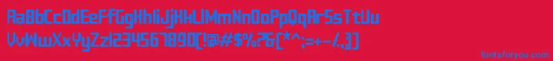 Sujeta Font – Blue Fonts on Red Background