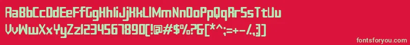 Sujeta Font – Green Fonts on Red Background