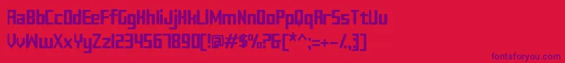 Sujeta Font – Purple Fonts on Red Background