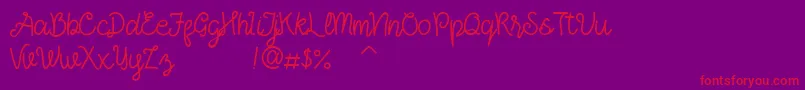 AshalinaDemo Font – Red Fonts on Purple Background