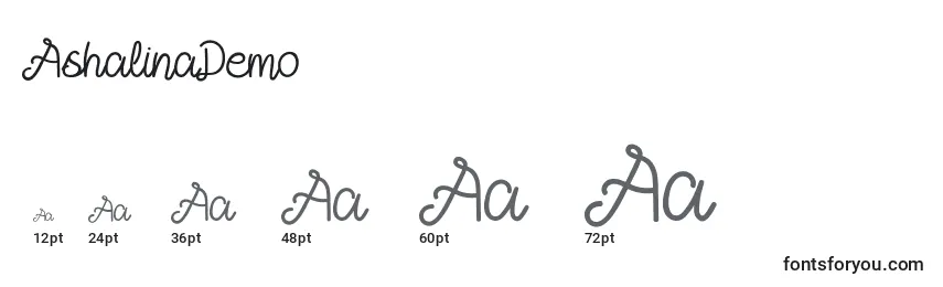 AshalinaDemo Font Sizes